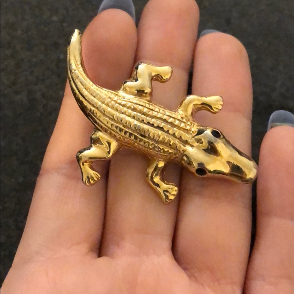 Antique crocodile brooch !
